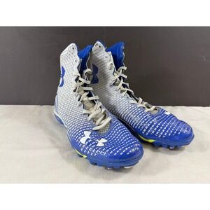 Under Armour Highlight ClutchFit Football Cleats Men's 10.5 Blue White Molded
